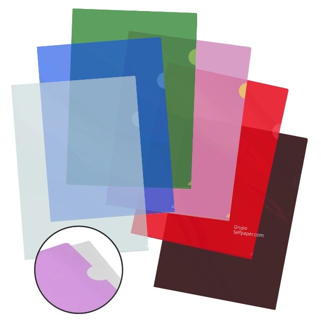 carpetas fundas dossier en l colores